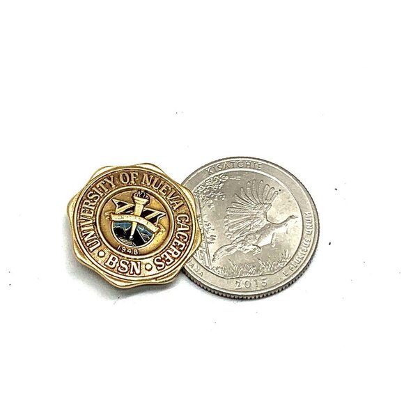 University of Nueva Caceres BSN 1948 Vintage Nursing 10k Yellow Gold Pin… - Picture 5 of 9